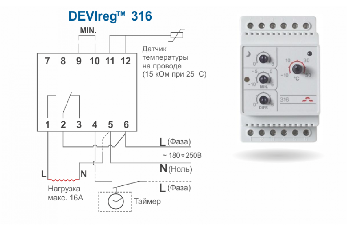 Датчик температуры теплого. Терморегулятор Devi d316. Терморегулятор Devi 316. Терморегулятор Devi DEVIREG 316. Терморегулятор электронный DEVIREG 316 для наружных систем снеготаяния.