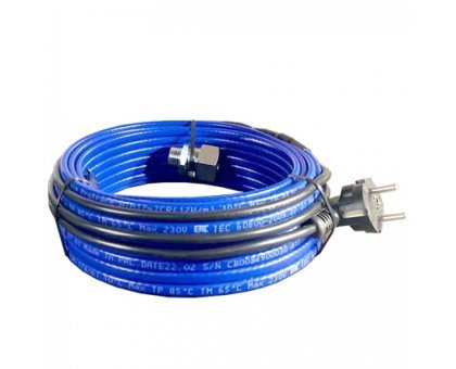 Греющий кабель для установки в трубу с сальниковым узлом - 5м